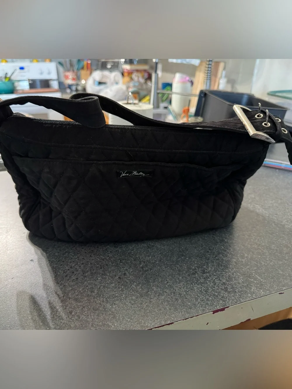 Vera Bradley black hobo bag
